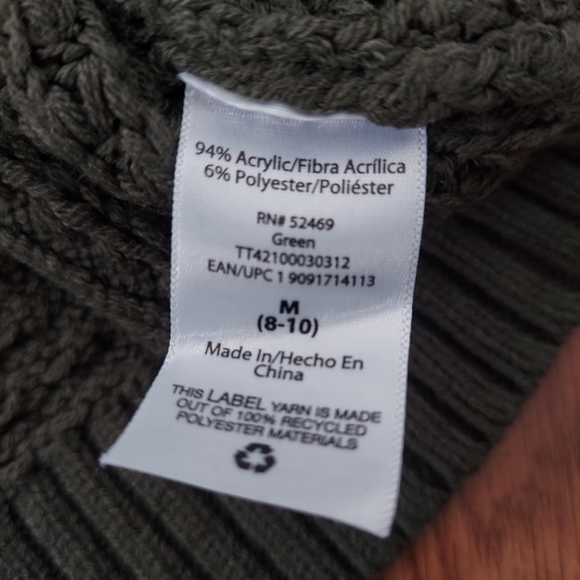 Time and True Green Sweater Size M - Picture 9 of 9